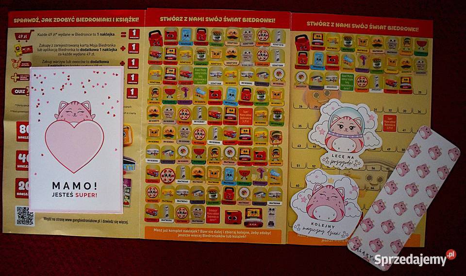 Gang Biedroniaków 104 nalepki zestaw z kotkiem Pozostałe Chełmno