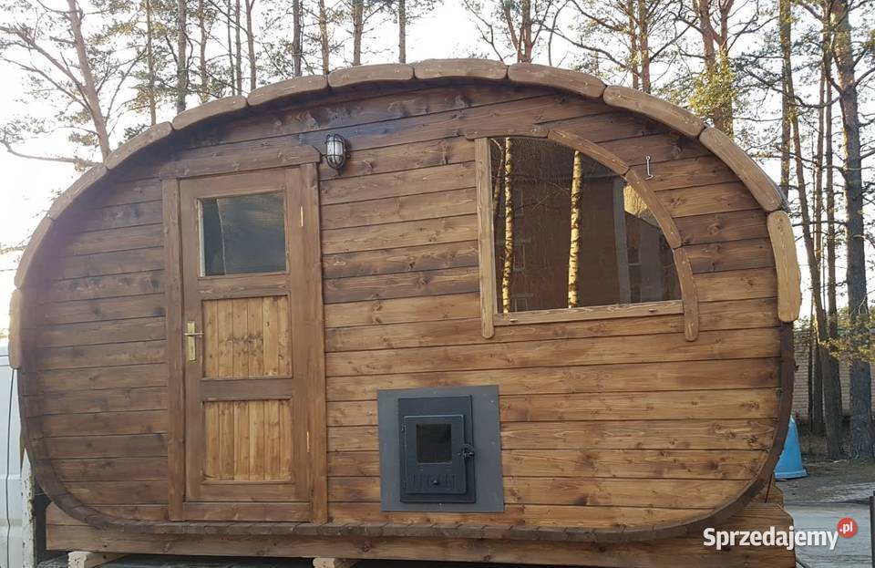 Sauna Owalna Ogrodowa Wyposażona Sauna Beczka Szczytno