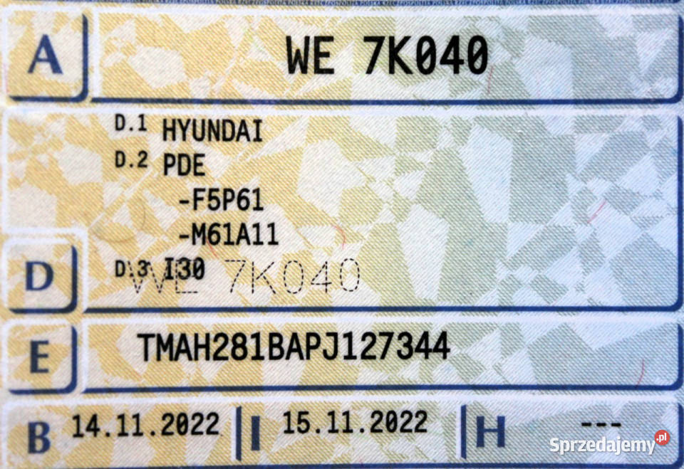Hyundai i30 SalonPL FV23 Gwarancja Fabryczna 120 nieuszkodzony Sokołów sprzedam