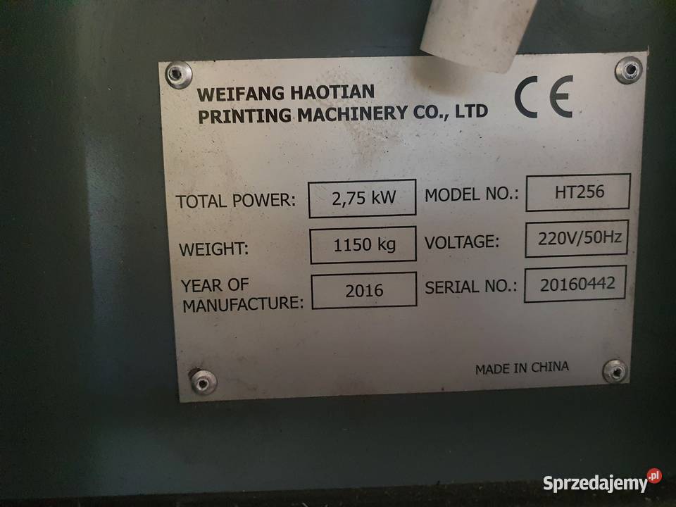 Maszyna offsetowa Weifang HT256