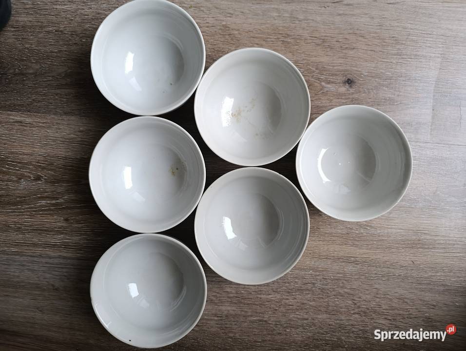 Miseczki nieużywane 6 sztuk Bogucice PRL Kielce