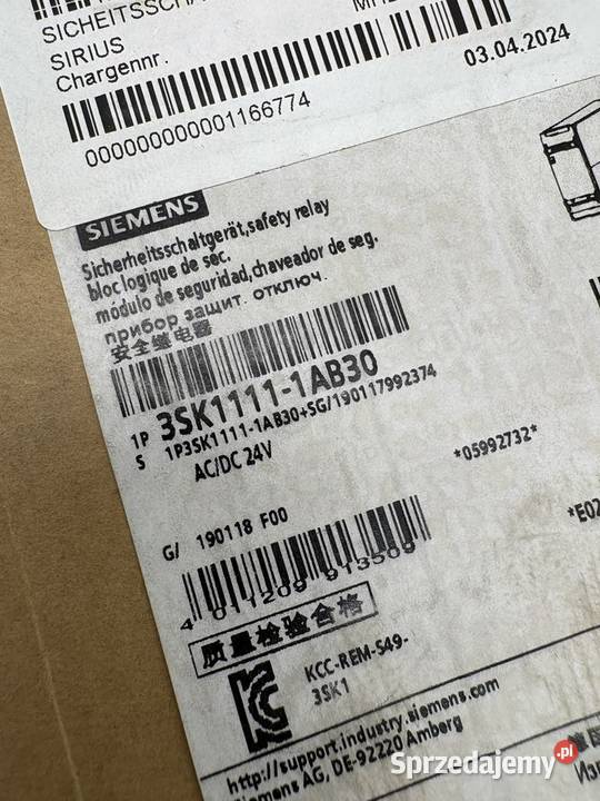 Siemens 3SK11111AB30 Safety Relay Warszawa