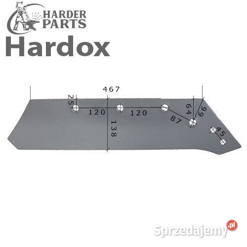 Lemiesz 18 HARDOX 930761210P części do pługa Suwałki