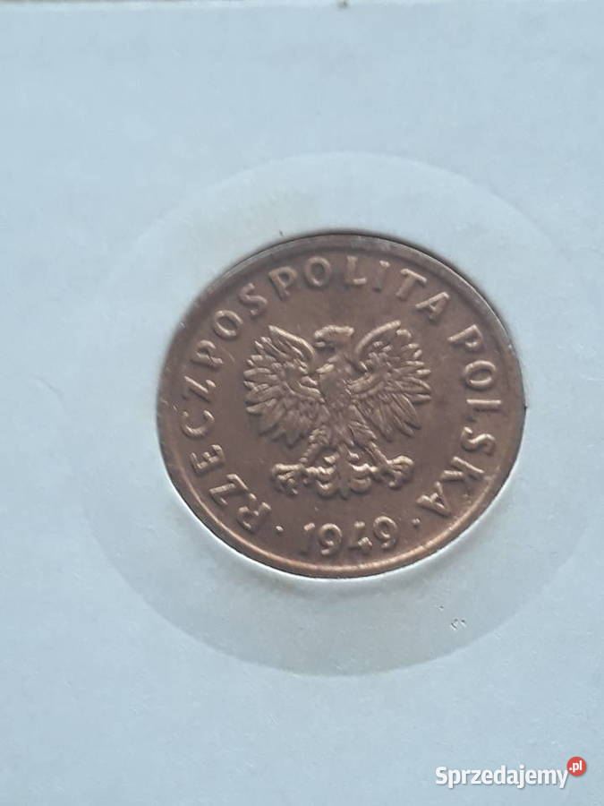 5 Groszy 1949 r Brąz Śliczne wielkopolskie Konin