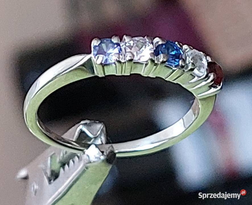 Pierścionek Damski Złoto 585 Tanzanite Szafir