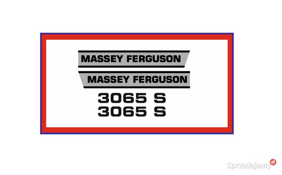 Naklejki Massey Ferguson 3065S Ciągnik Traktor mazowieckie Wyszków sprzedam