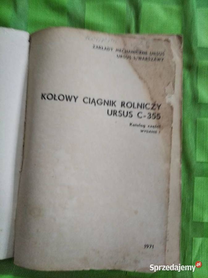 Katalog części Ursus 355 w oryginale lubelskie Lublin
