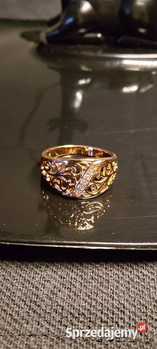 Pierścionek grawer 585RG rozmiar 8 Bielawa sprzedam