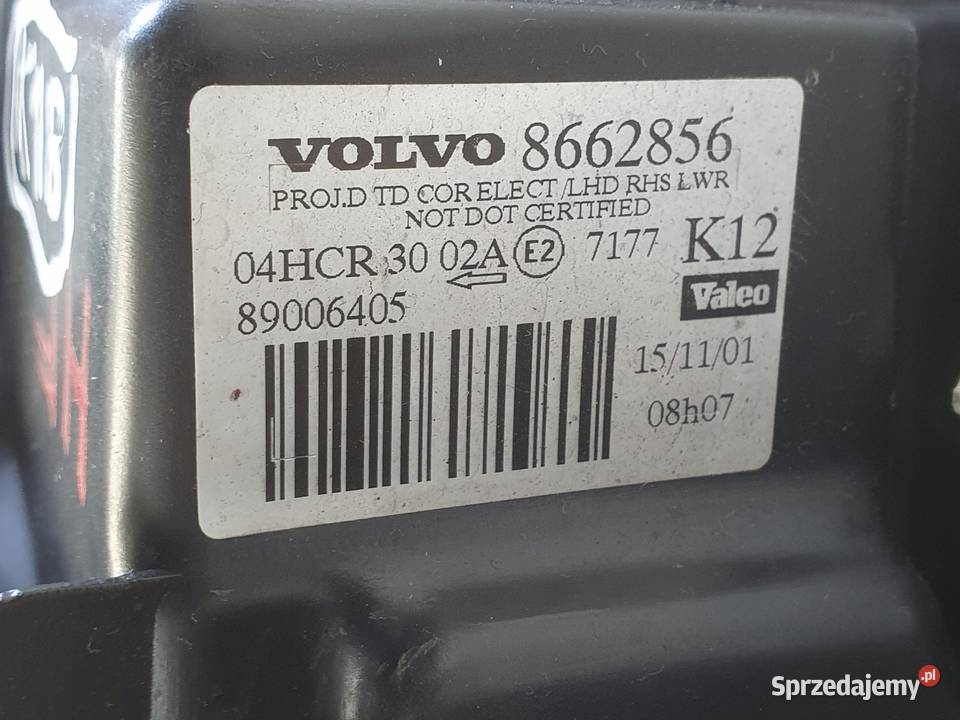 LAMPA PRAWA Volvo S80 I PRAWY PRZÓD przednia Chełm sprzedam