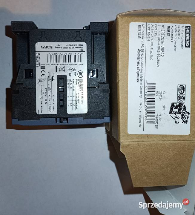 Stycznik Siemens Sirius 3RT2016 2BB42 cewka 24V