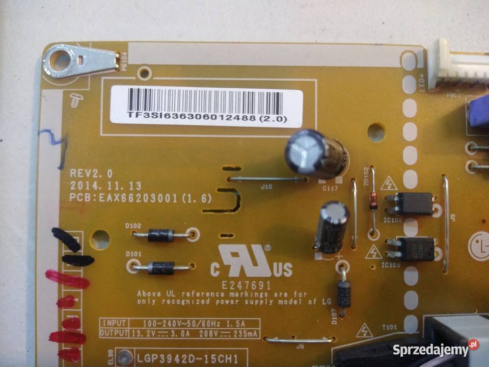 TV LG zasilacz eax66203001 16 mazowieckie sprzedam