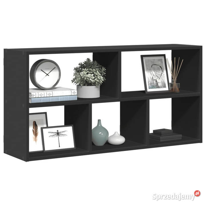 Półka ścienna czarna 100x25x50 materiał Warszawa