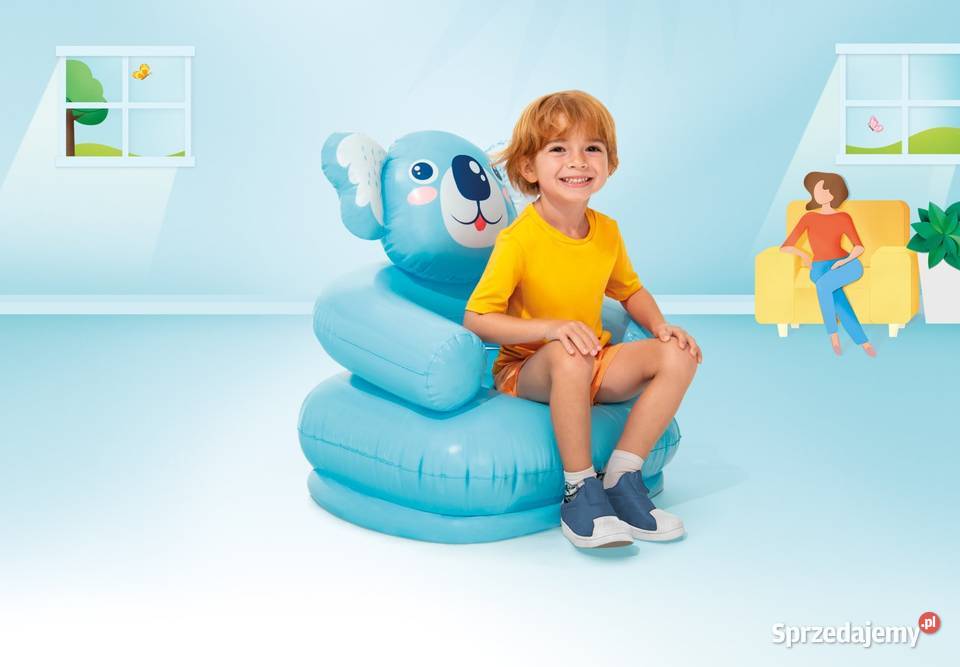 Fotel dmuchany pufa dzieci Koala INTEX 68556