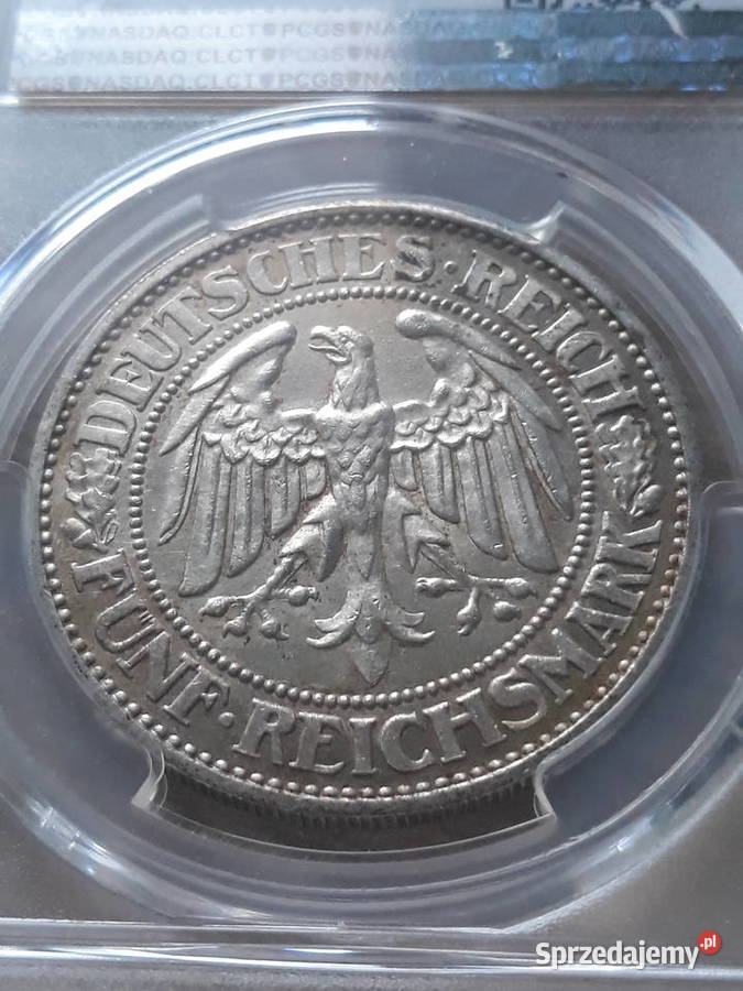 5 Marek WeimarNiemcy 1928 r Dąbmen E PCGS MS 63 Konin