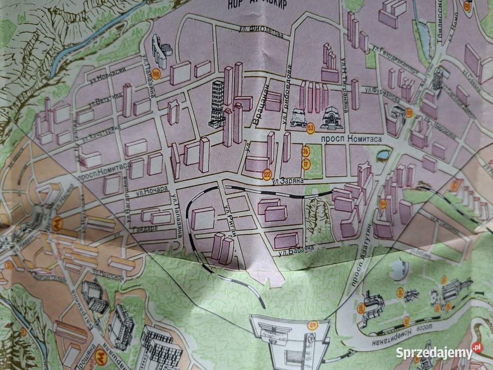 Erewań plan miasta małopolskie Kraków