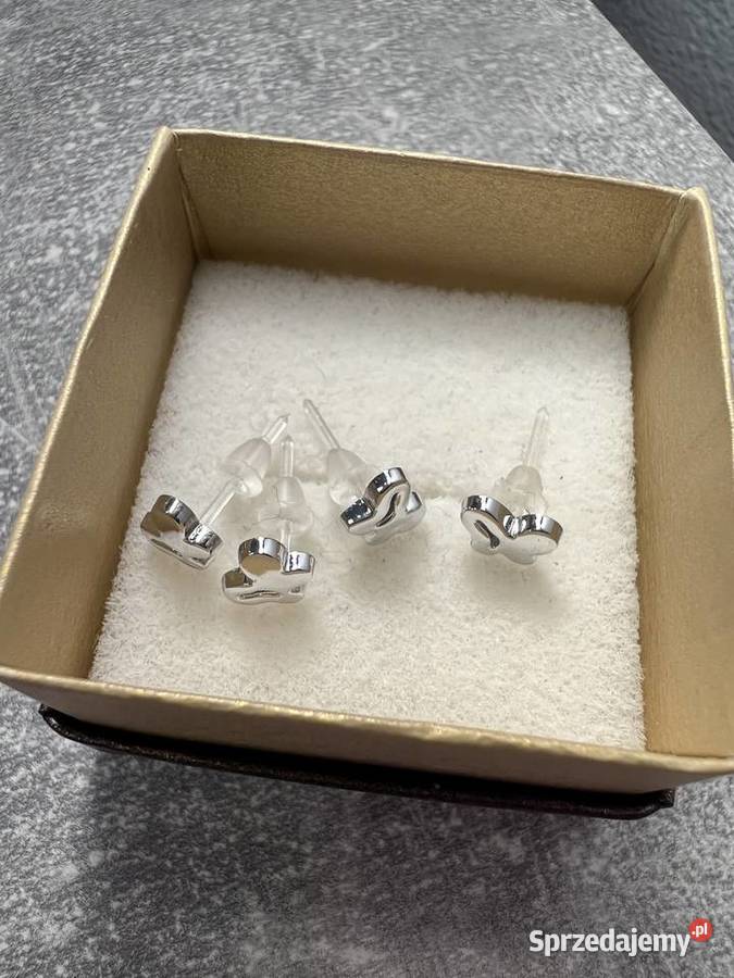 Kolczyki srebrne motyle motylki motyl motylek Jasło