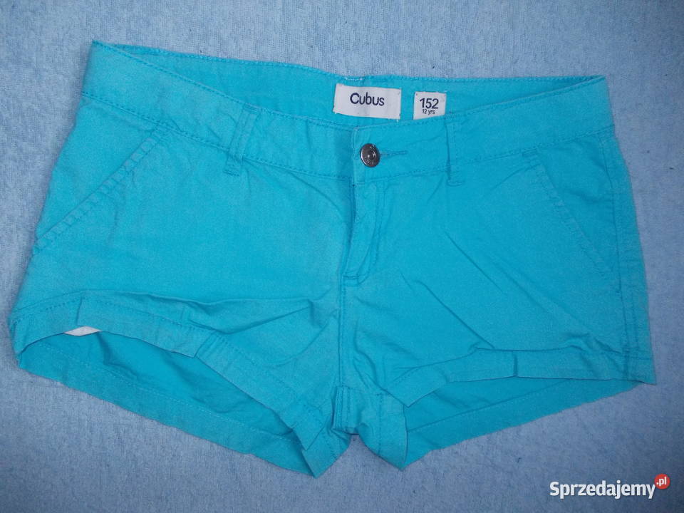 Błękitne krótkie spodenki Cubus szorty 34 Xs 152 Toruń sprzedam