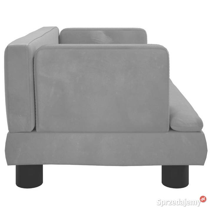 Sofa dzieci jasnoszara 60x40x30 aksamit Warszawa