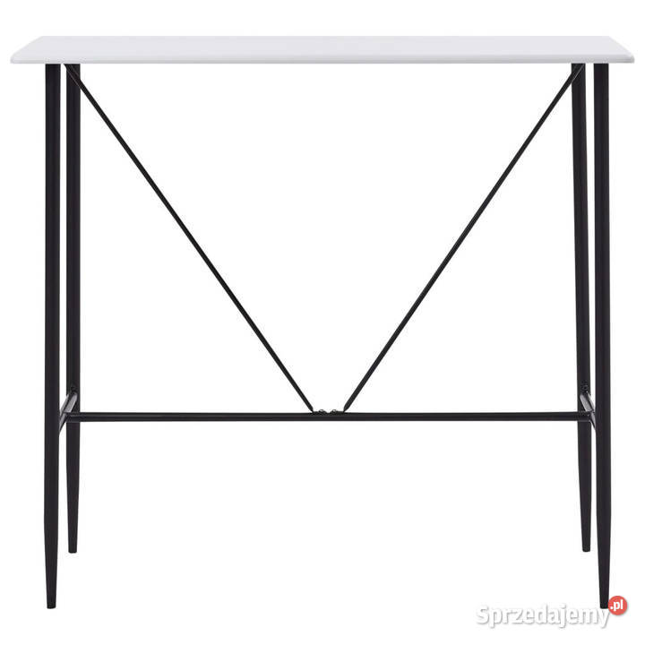 Stolik barowy biały 120 x 60 x 110 MDF WM281547 mazowieckie Warszawa