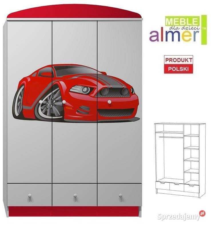AUTO 10 N10 pojemna szafa dziecka 120x53 w190 lubuskie Szprotawa