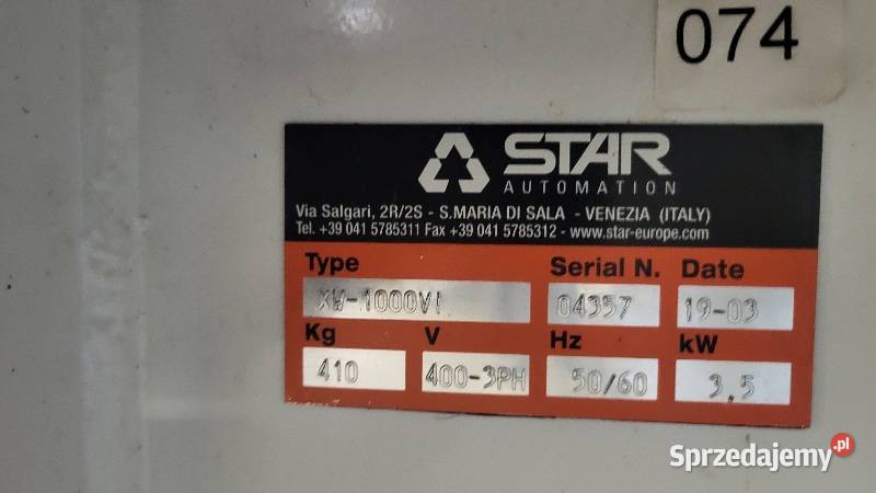 Robot 3osiowy STAR XW1000VI520 manipulator 2 Białogard