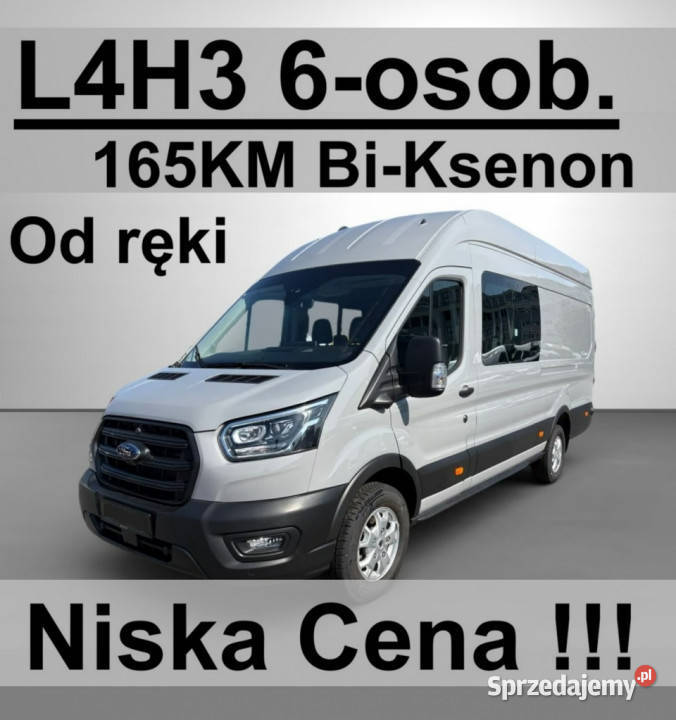 Ford Transit L4H3 6os Biksenon 165 Napęd tył diesel Szczecinek sprzedam