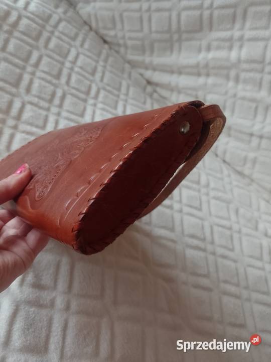Real Leather Skórzana torebka do ręki kopertówka Dla kobiet Kraków