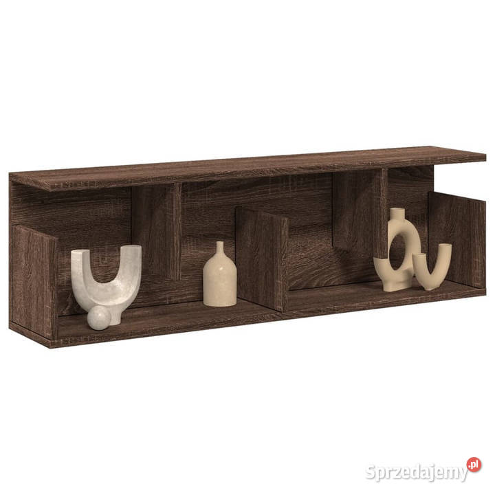 Półka ścienna 100x20x30 brązowy dąb WM854847 Warszawa