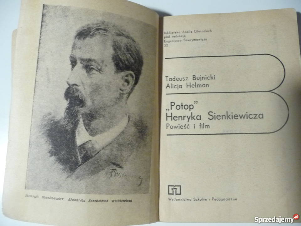 Potop Henryka Sienkiewicza Powieść i film literaturoznawstwo Książki naukowe i popularnonaukowe
