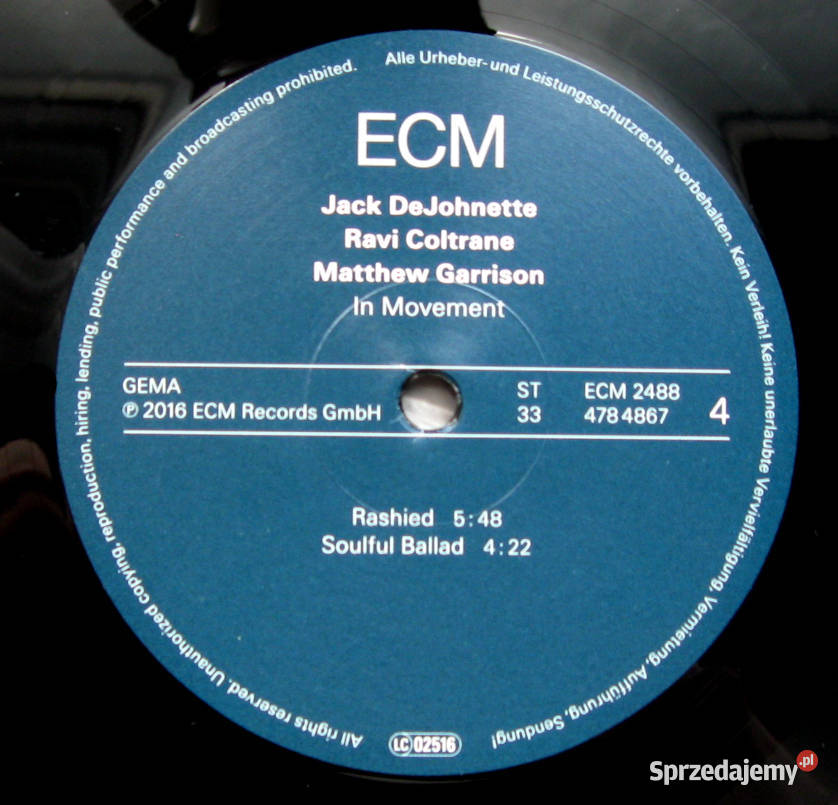 Jack DeJohnette In Movement Ravi Coltrane 2 LP Szczecin sprzedam