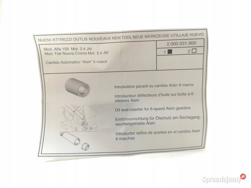 NABIJAK USZCZELNIACZA OLEJOWEGO SKRZYNI AISIN 6B lubelskie