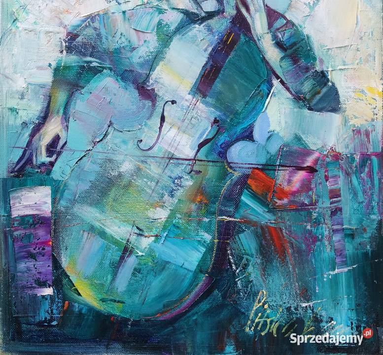 Abstrakcja PITSKO G obraz olejny na płótnie Supraśl sprzedam