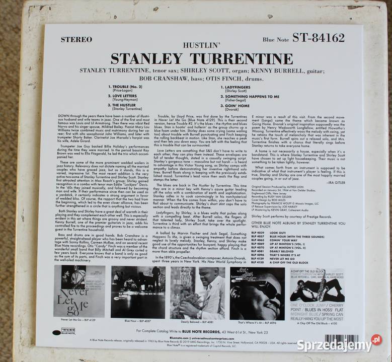 Stanley Turrentine Hustlin płyta winylowa Szczecin