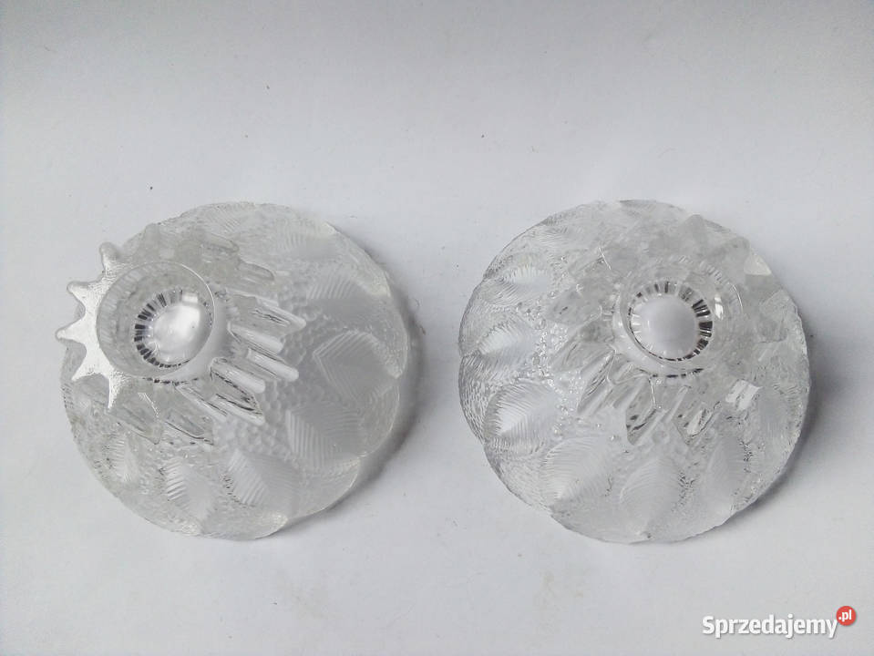 2 x miska świecznik szklana kryształowa Świeczniki śląskie sprzedam