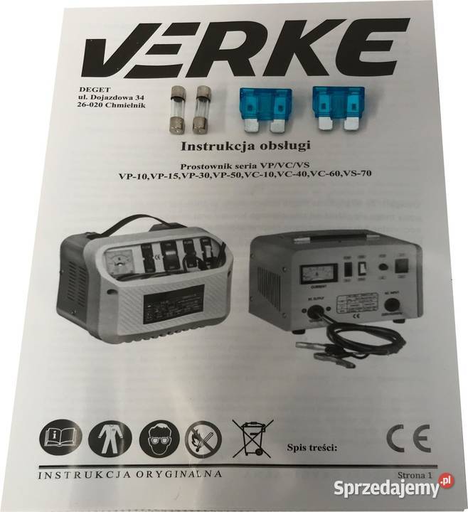 VERKE PROSTOWNIK AKUMULATOROWY VC60 12V 24V 30A Elektryczne Chmielnik