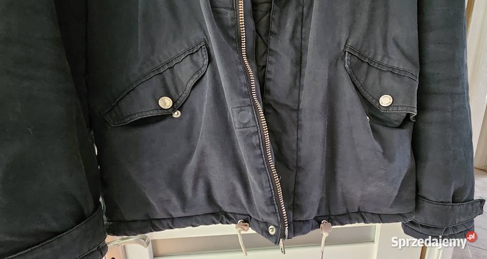 Kurtka pitbull L XL czarna kaptur męska parka Kurtki i płaszcze Konstancin-Jeziorna