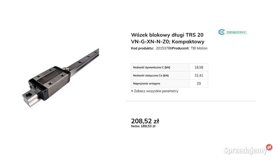 Wózek blokowy TBI MOTION TRS20VN NOWY Łódź sprzedam