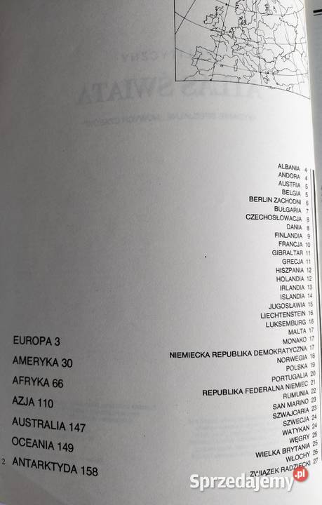 Polityczny Atlas Świata z 1987 Nowe Czasy Gdynia sprzedam