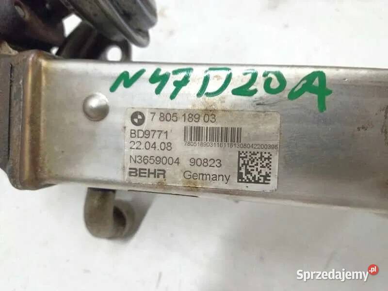 BMW E87 E90 E88 E81 118D 116D 318D N47 Chłodnica Recyrkulacja spalin EGR Bydgoszcz sprzedam