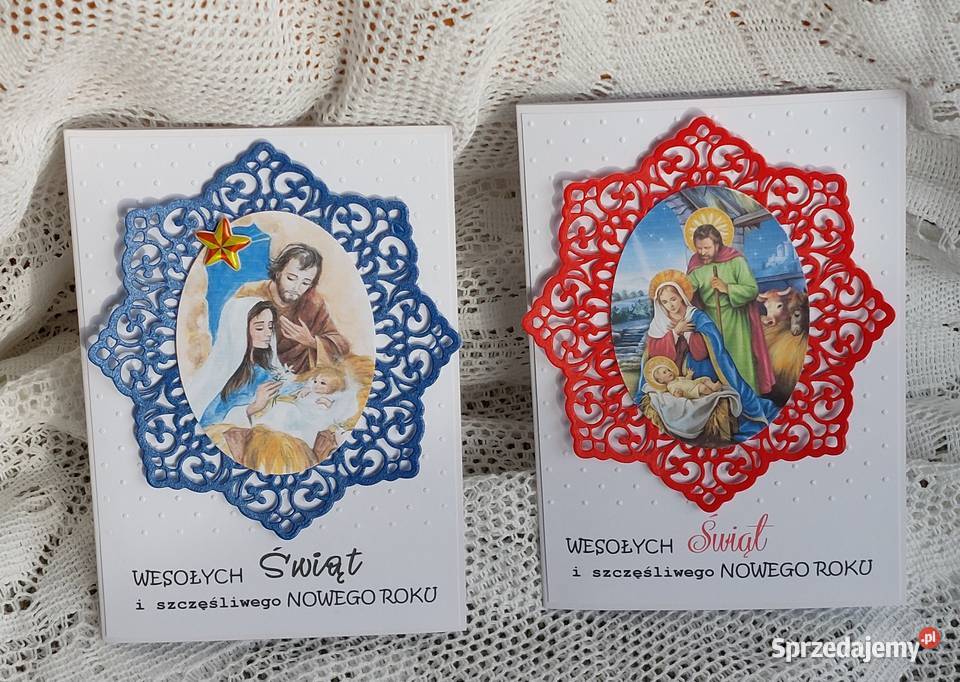 Ręcznie robione kartki na Boże Narodze Religijne Zbójno sprzedam
