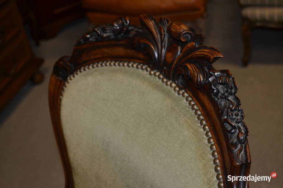 fotel kawowy Francja orzech cukiereczek