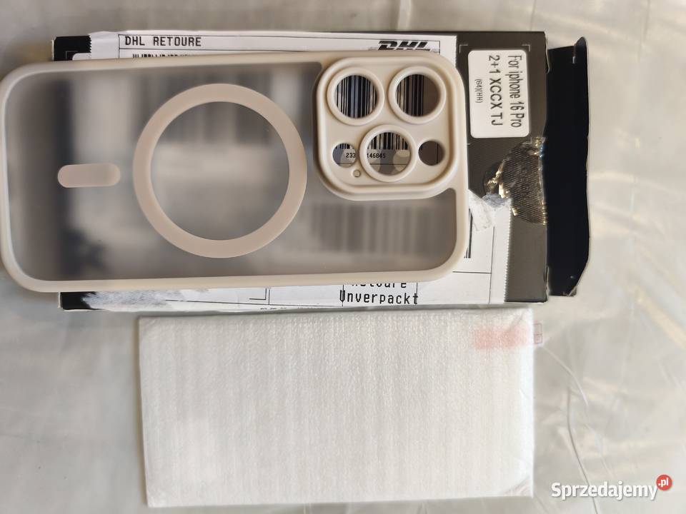 Plecki iPhone 16 Pro beżowe szkło hartowane Palędzie