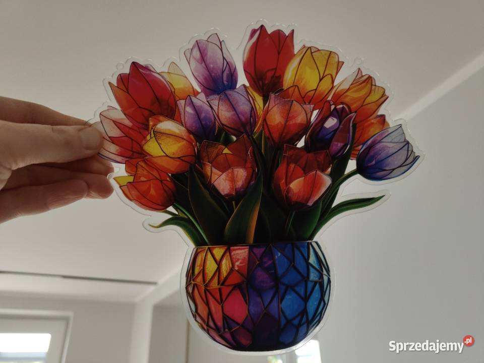 Nowy witraż witrażyk dekoracja okienna łapacz Płock