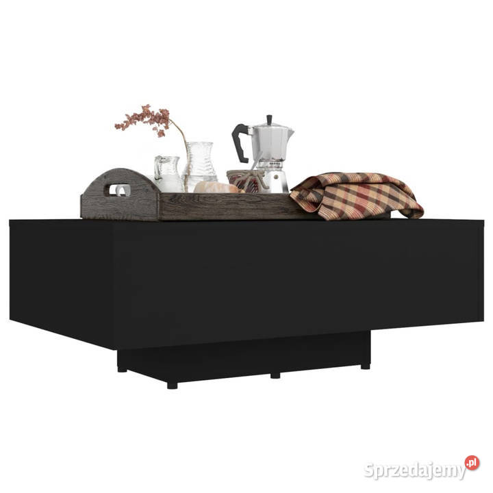 Stolik kawowy czarny 85x55x31 materiał Warszawa