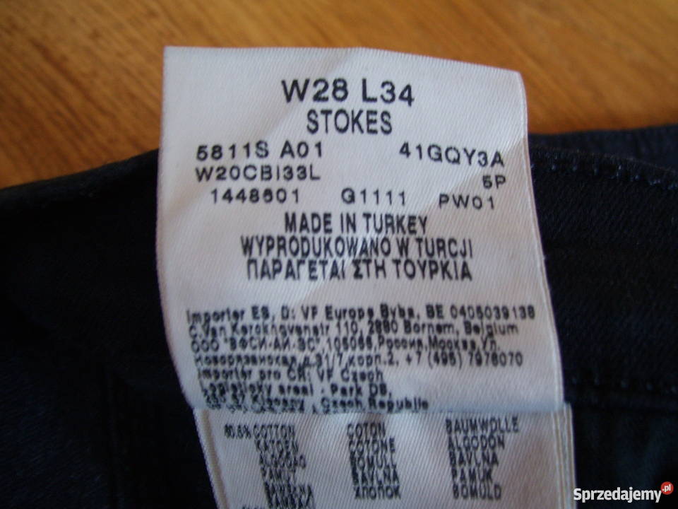 Spodnie Wranglery W28 L34 kujawsko-pomorskie Mogilno