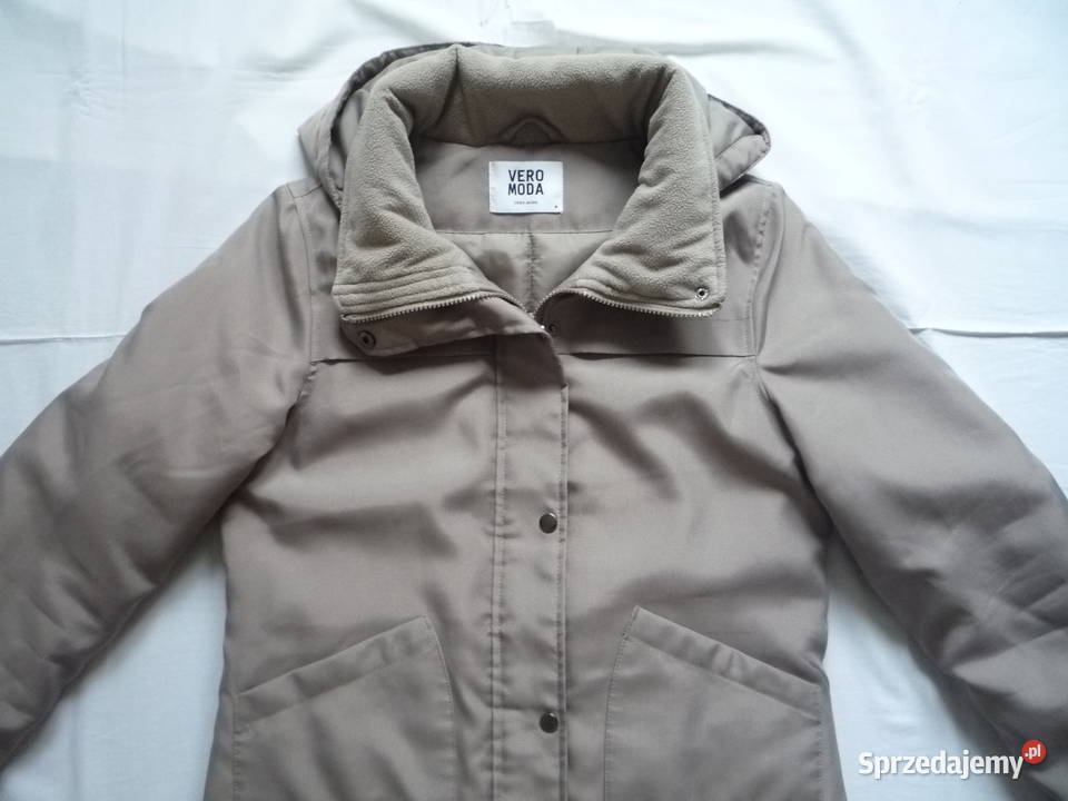 Vero Moda 38M 40L Kurtka zimowa Khaki kaptur