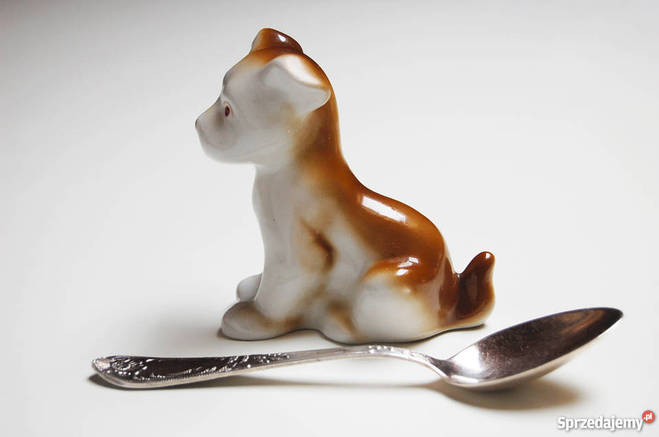 Piesek pies porcelana Połonne Wołyń figurka Lublin