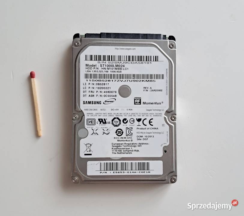 HDD 1TB do laptopa dysk 25 cala 1000GB małopolskie Kraków