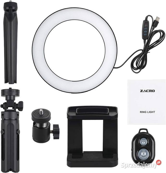 Lampa RING LED pierścieniowa dwa statyw z Cieszyn
