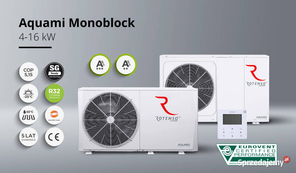 Pompa Ciep A Rotenso Aquami Kw Monoblok V Fazy Kosz Cin Sprzedajemy Pl
